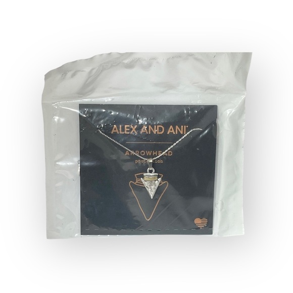 new Alex and Ani 𖤹 Arrowhead Pendant Necklace 𖤹 Rafaelian Silver + Gold Accent - Picture 7 of 16